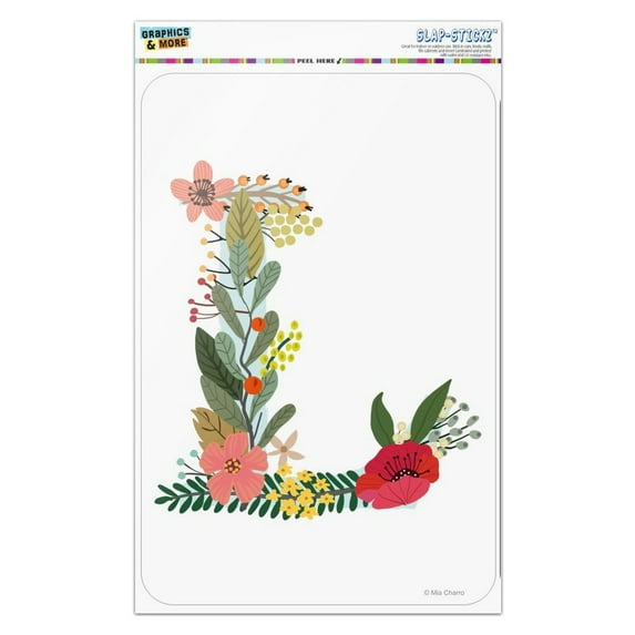 Letter L Floral Monogram Initial Home Business Office Sign