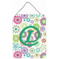 thumbnail image 1 of Letter L Flowers Pink Teal Green Initial Wall and Door Hanging Prints, 1 of 1