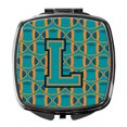 thumbnail image 1 of Letter L Football Aqua Orange and Marine Blue Compact Mirror CJ1063-LSCM, 1 of 4