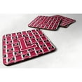 thumbnail image 1 of Letter L Football Crimson and White Foam Coaster Set of 4, 1 of 3