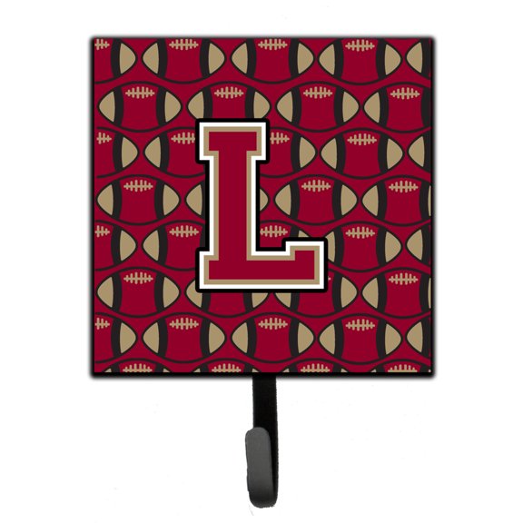 Letter L Football Garnet and Gold Leash or Key Holder