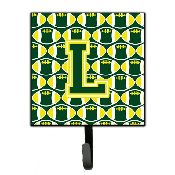 Letter L Football Green and Yellow Leash or Key Holder