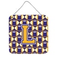 thumbnail image 1 of Letter L Football Purple and Gold Wall or Door Hanging Prints, 1 of 1