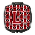thumbnail image 1 of Letter L Football Red Black and White Compact Mirror CJ1073-LSCM, 1 of 4