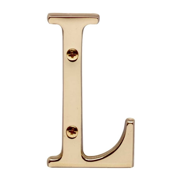 Letter "L" House Letters Solid Bright Brass 3" | Renovator's Supply