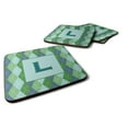 thumbnail image 1 of Letter L Initial Monogram - Blue Argoyle Foam Coaster Set of 4, 1 of 3