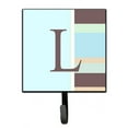 thumbnail image 1 of Letter L Initial Monogram - Blue Stripes Leash or Key Holder, 1 of 7