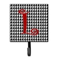 thumbnail image 1 of Letter L Initial Monogram - Houndstooth Black Leash or Key Holder, 1 of 7