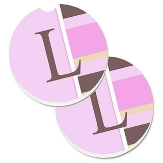 Monogram Car Coaster – Pink Marble Swirl – Sassy Southern Gals