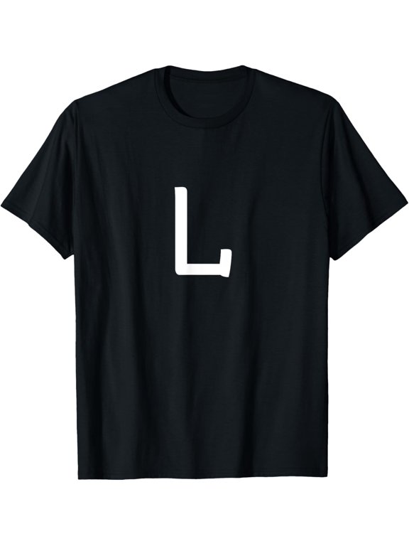 Letter L - Minimal Capital Alphabet To Spell Words Or Names T-Shirt men and women can wear, black, white, gifts