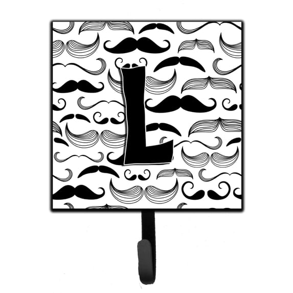 Letter L Moustache Initial Leash or Key Holder