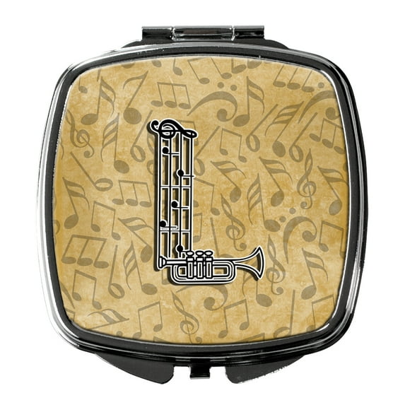 Letter L Musical Instrument Alphabet Compact Mirror