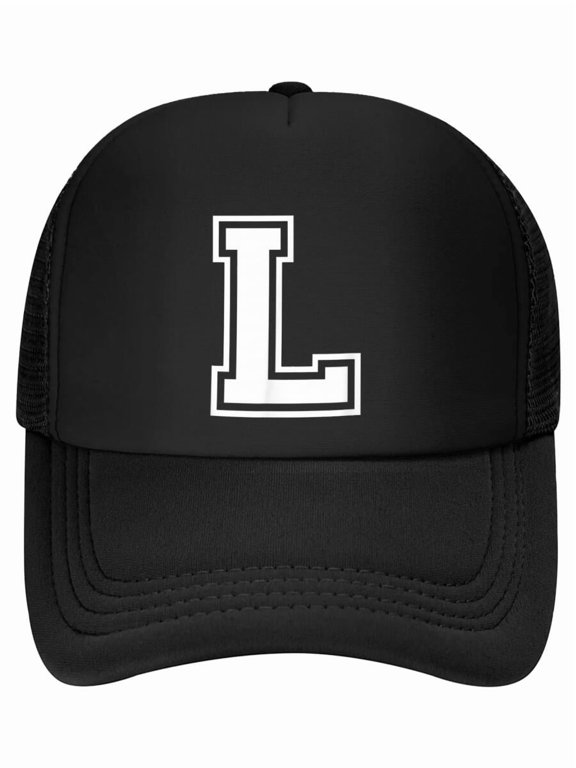 Letter L Name Initial Varsity Alphabet Monogram Baseball Cap