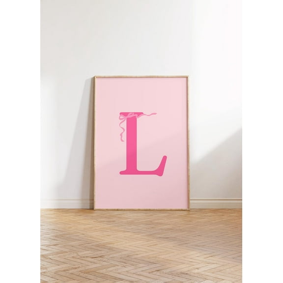 Letter L Poster, L Initial, Big Letters For Wall, Alphabet Letter Art, Letters For Nursery, Pink Wall Art, Pastel Poster, Teen Room Decor Wall Art, Modern Wall Decor, 8x12 UNFRAMED