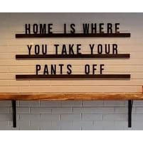 Letter Ledge | Changeable Wooden Wall Menu Board 5 Color Options & Sizes Choose From 132 OR 264 Letters/Numbers Ledges Set Display Shelf Floating for Cafe Restaurant Decorations$$Office