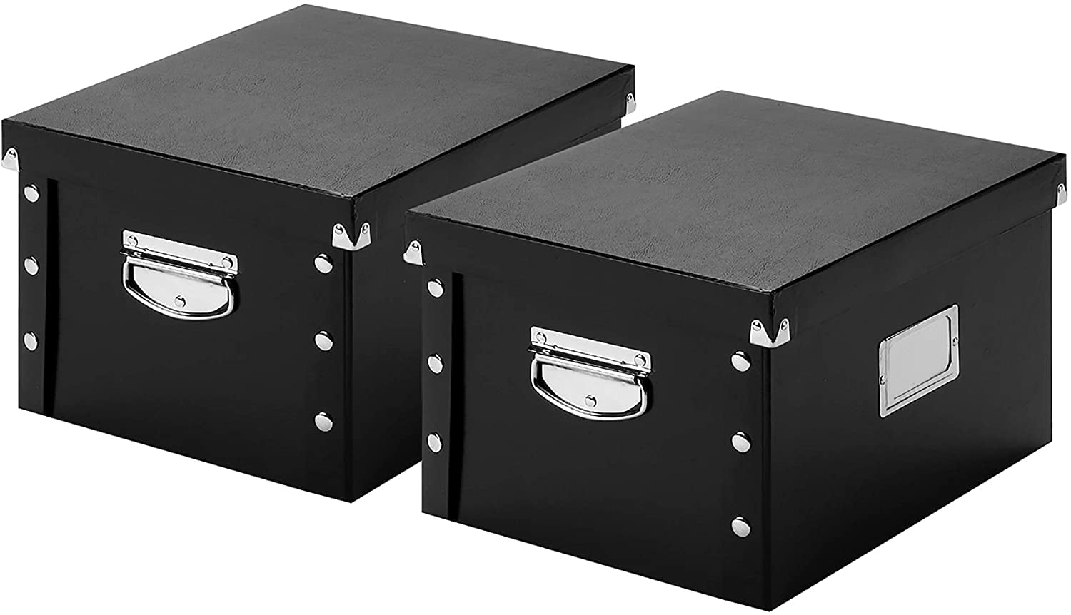 Letter/Legal File Box, Black, 2 PK - Walmart.com