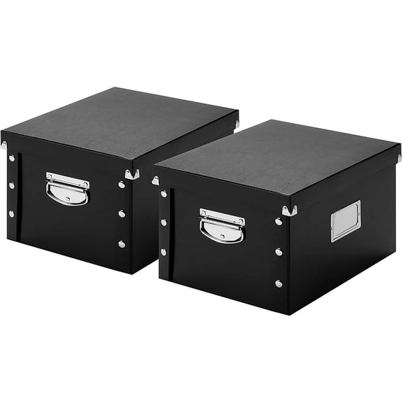 Letter/Legal File Box, Black, 2 PK