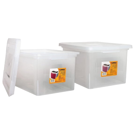 Letter/Legal Stacking File Box - 14.2" Width x 18" Depth x 10.8"Height - Clear - 2/Bundle (68925BD) 2 EA