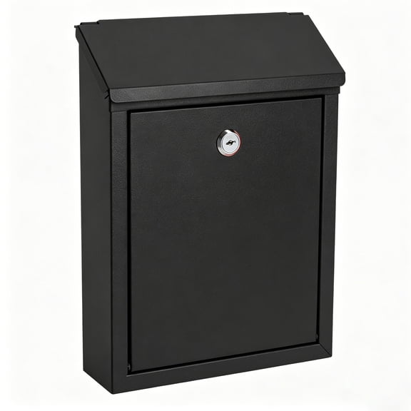 MOZEEDA Metal Locking Wall Mount Parcel Delivery Mailbox, Pre Drilled