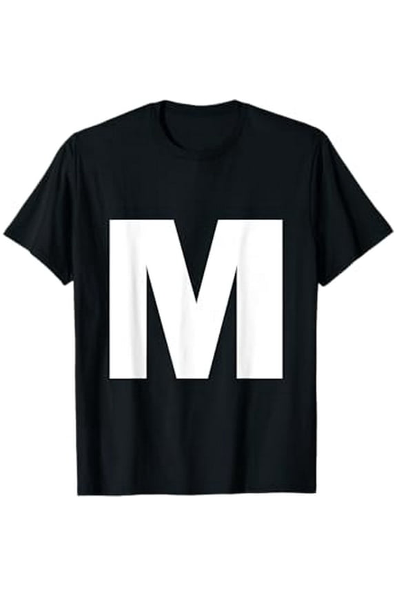 Letter M Capital Alphabet Monogram Initial T-Shirt