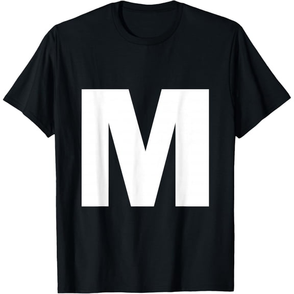 Letter M Capital Alphabet Monogram Initial T-Shirt