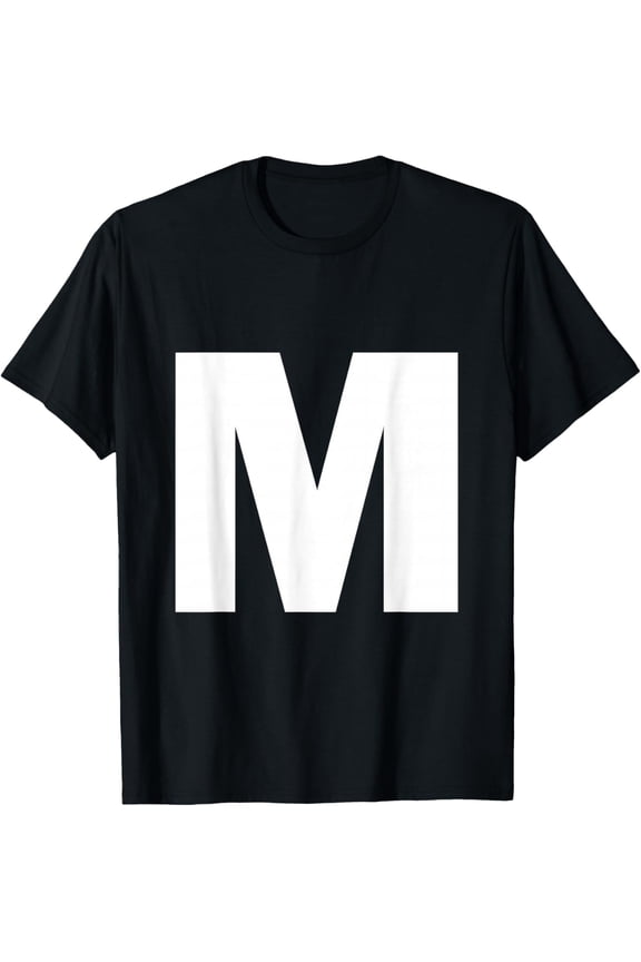 Letter M Capital Alphabet Monogram Initial T-Shirt