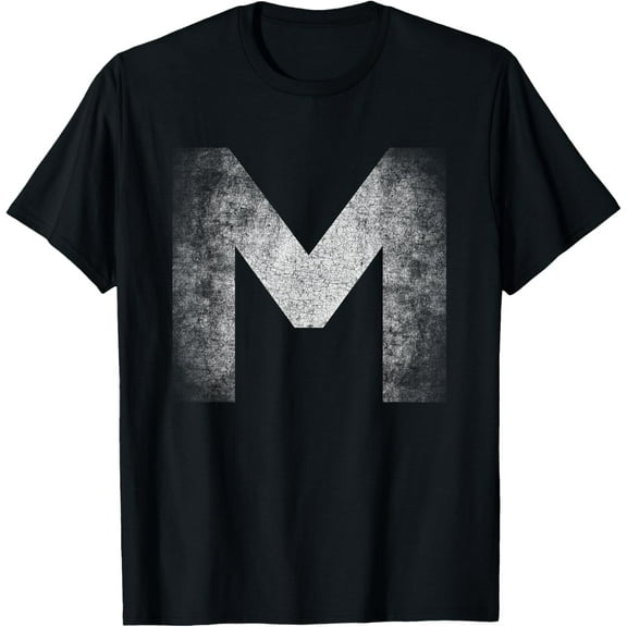 Letter M Capital Alphabet Monogram - M Initial Name Letter M T-Shirt