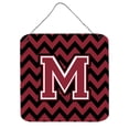 thumbnail image 1 of Letter M Chevron Garnet and Black  Wall or Door Hanging Prints, 1 of 1