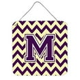 thumbnail image 1 of Letter M Chevron Purple & Gold Wall or Door Hanging Prints, 6 x 0.02 x 6 in., 1 of 1