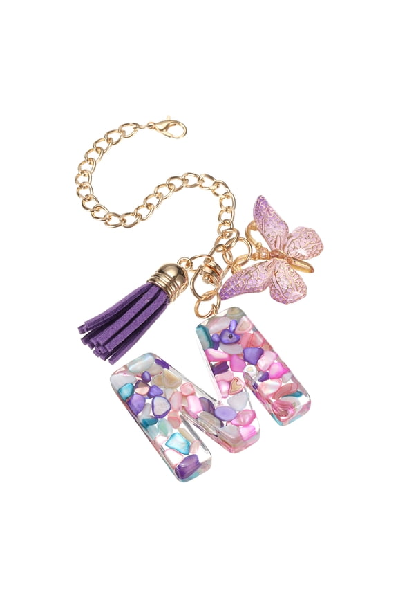 Letter M Cup Chain, Bag Chain, Key Chain, Cute Decor Accessories (Stone-Shaped)
