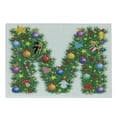 thumbnail image 1 of Letter M Cutting Board, Colorful on Letter M Winter Season Theme Snowman Holly Berry, Decorative Tempered Glass Cutting and Serving Board, Small Size, Multicolor, by Ambesonne, 1 of 1