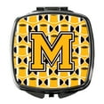 thumbnail image 1 of Letter M Football Black Old Gold and White Compact Mirror CJ1080-MSCM, 1 of 4