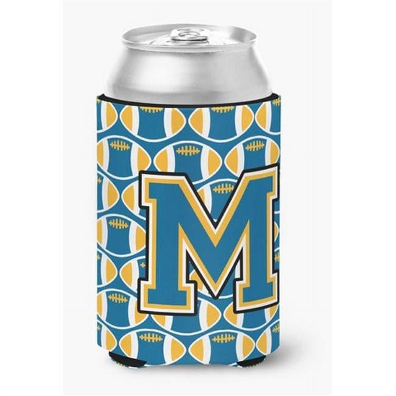 Letter X Football Purple & Gold Slim Can Hugger - Fits Michelob Ultra, Starbucks Refreshers, & More