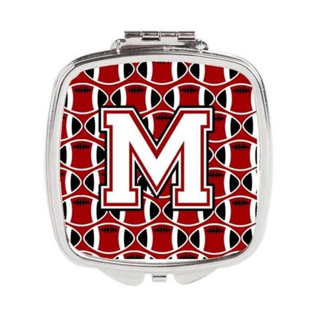 Letter M Football Cardinal & White Compact Mirror - Walmart.com