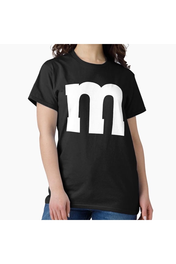 Letter M Groups Funny Halloween Matching Team Lazy Costume G4056 Unisex T-Shirt, Up to Size 5XL