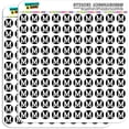 thumbnail image 1 of Letter M Initial Black White 200 1/2" (0.5") Planner Calendar Scrapbooking Crafting Stickers, 1 of 2