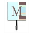 thumbnail image 1 of Letter M Initial Monogram - Blue Stripes Leash Holder Or Key Hook, 1 of 1