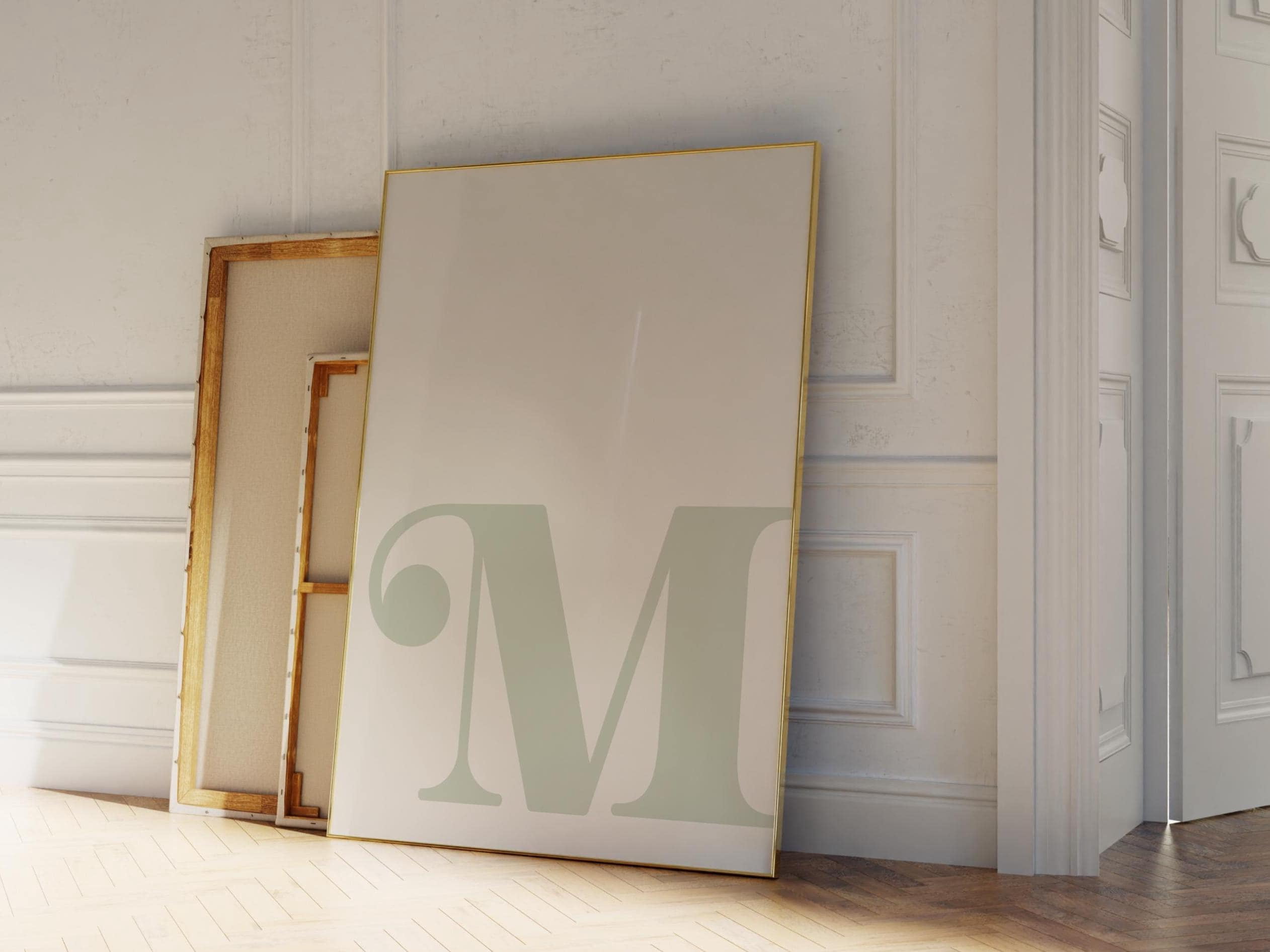 Letter M Minimalist Alphabet And Poster , Poster Print Only - Walmart.com