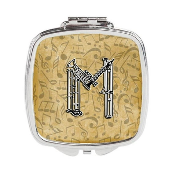 Letter M Musical Instrument Alphabet Compact Mirror