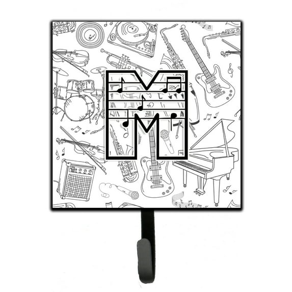 Letter M Musical Note Letters Leash or Key Holder