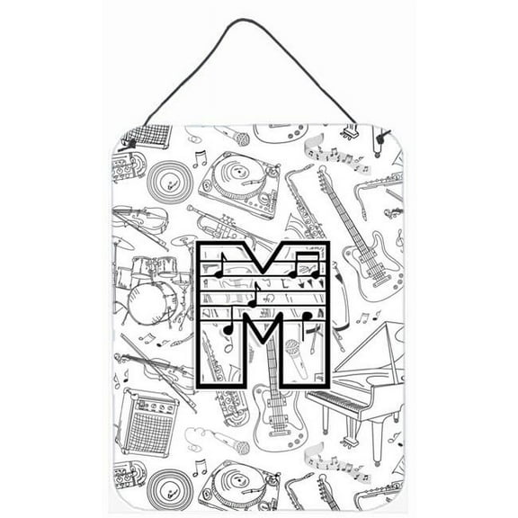 Letter M Musical Note Letters Wall and Door Hanging Prints