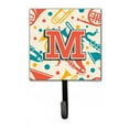 thumbnail image 1 of Letter M Retro Teal Orange Musical Instruments Initial Leash & Key Holder, 1 of 1