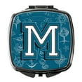 thumbnail image 1 of Letter M Sea Doodles Initial Alphabet Compact Mirror, 1 of 4