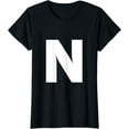 thumbnail image 1 of Letter N Capital Alphabet Monogram Initial T-Shirt, 1 of 3
