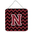 thumbnail image 1 of Letter N Chevron Garnet and Black  Wall or Door Hanging Prints, 1 of 1
