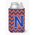 thumbnail image 1 of Letter N Chevron Orange & Blue Can or Bottle Hugger, 0.25 x 4 x 5.5 in., 1 of 1