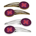 thumbnail image 1 of Letter N Chevron Yale Blue & Crimson Barrettes Hair Clips - Set of 4, 1 of 1