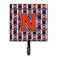 thumbnail image 1 of Letter N Football Orange Blue and white Leash or Key Holder, 1 of 1