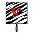 thumbnail image 1 of Letter N Initial Monogram - Zebra Red Leash or Key Holder, 1 of 7