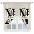 thumbnail image 1 of Letter N Kitchen Window Curtains, Swag Curtains Valance for Bedroom Living Room Bathroom, Monogram Words Rod Pocket Window Treatment Curtain Block Drapes 2 Panels 28"x36", 1 of 9
